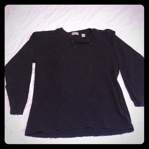 St John’s Bay 3/4 Button Henley, Navy Men’s L